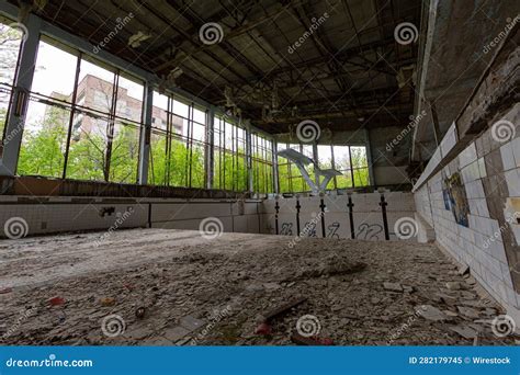 Old Abandoned Indoor Swimming Pool in Chernobyl Stock Image - Image of ...