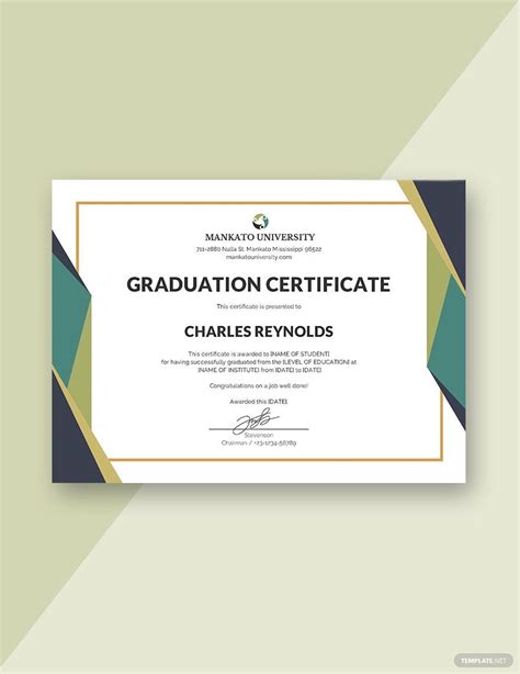 Graduation Certificate Template - Download in Word, Google Docs ...