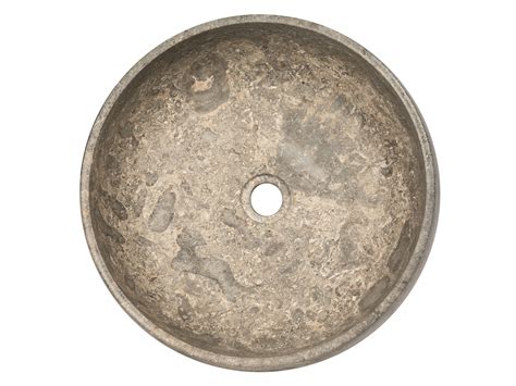 Round Gray Marble Vessel Sink - Rustic Sinks