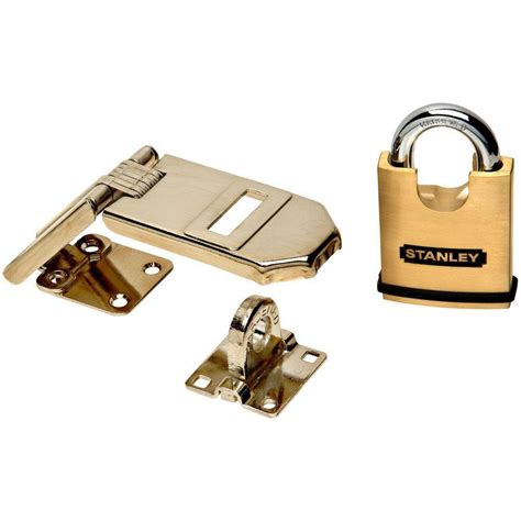 Stanley-National Hardware 1.969 in. Solid Brass Padlock with Hasp-V8800 ...