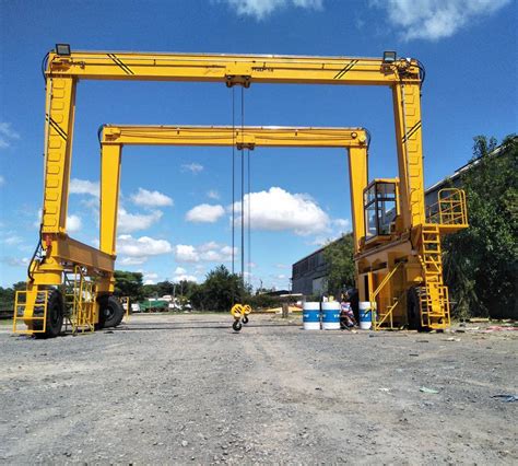 High Quality 30 Ton 40 Ton Double Girder Rubber Tired Gantry Crane ...