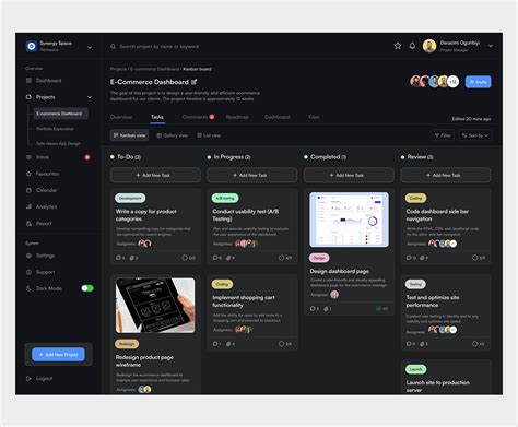 Project Management Dashboard Design on Behance