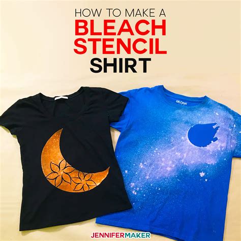 Bleach Stencil Shirt Made with a Cricut! - Jennifer Maker