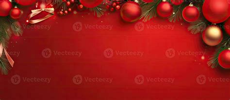 Red background with Christmas frame 27105693 Stock Photo at Vecteezy