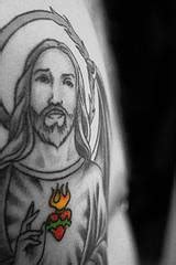 Jesus and sacred heart tattoo - Tattooimages.biz