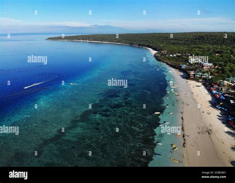 Aerial view of a tropical beach, Tanjung Bira Beach, Bulukumba Regency ...