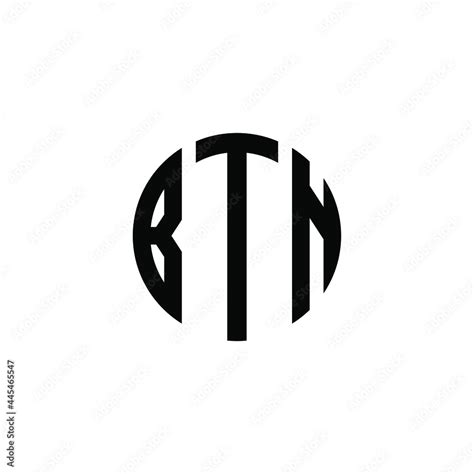 BTN letter logo design. BTN letter in circle shape. BTN Creative three ...