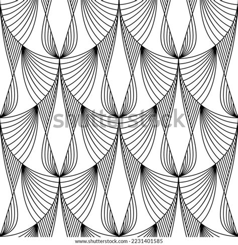 Art Deco Wallpaper Black White Seamless Stock Vector (Royalty Free ...