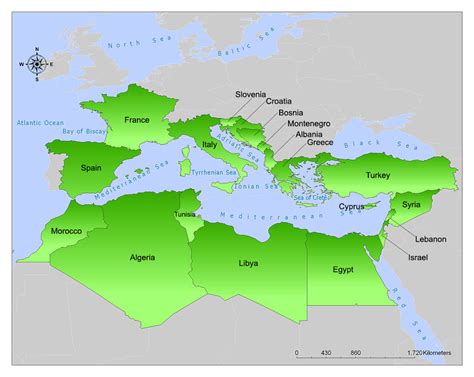 Mediterranean Map/List of Mediterranean Countries | Mappr