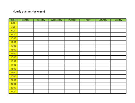 43 Effective Hourly Schedule Templates (Excel & MS Word) ᐅ TemplateLab