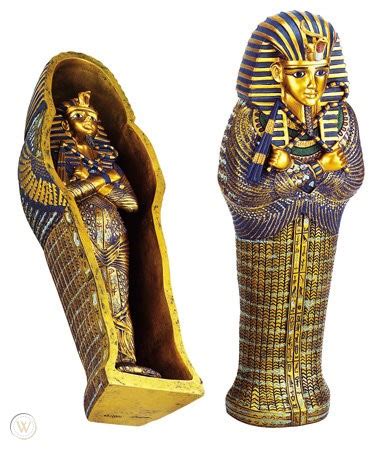 Egyptian 1' King Tut Coffin King Tut Sarcophagus | #99665734