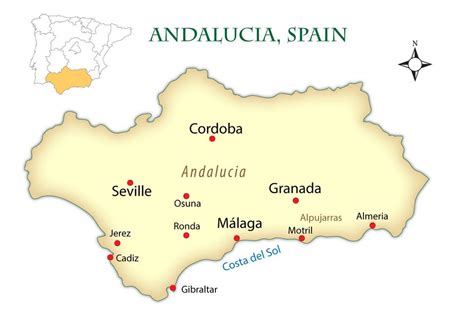 Andalusia, Spain Cities Map and Guide