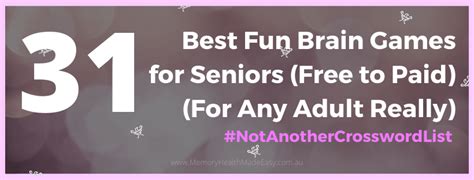 31 Best Fun Brain Games For Seniors and Adults [Free to Paid] - Memory ...