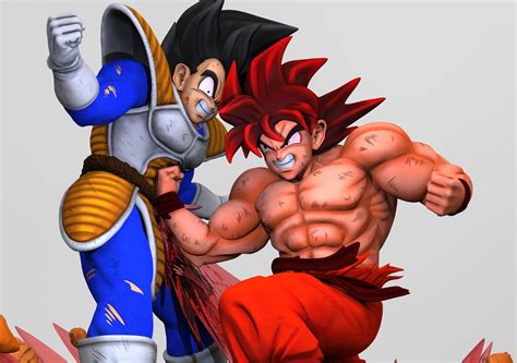 ArtStation - Goku Kaioken vs Vegeta, Adi Resinkid | Dragon ball goku ...