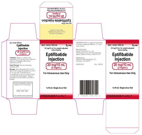 Eptifibatide Injection - FDA prescribing information, side effects and uses