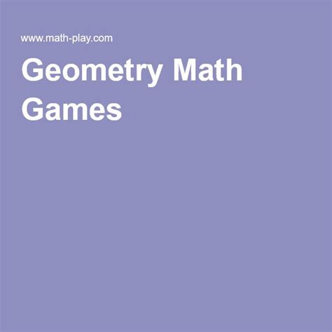 Geometry Math Games | Geometry math games, Math geometry, Math games