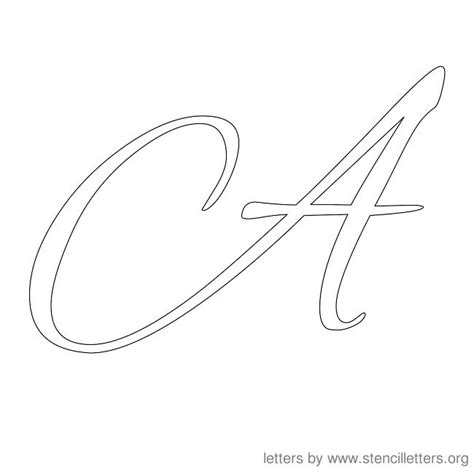 Printable Cursive Letter Stencils - TracingLettersWorksheets.com