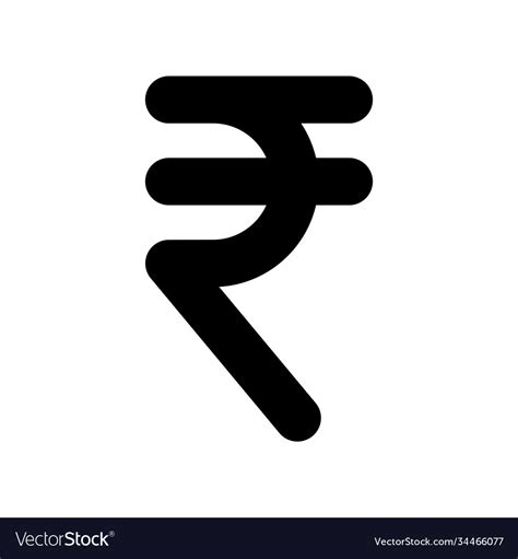 Indian rupee currency symbol inr money icon Vector Image