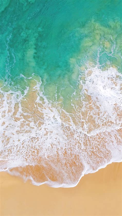 Ocean Beach Aerial View 4K #200f Wallpaper iPhone Phone