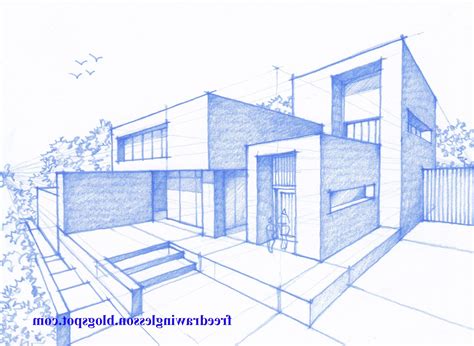 Perspective House Drawing at GetDrawings | Free download