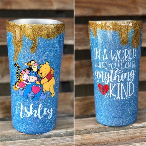 Winnie The Pooh Kindness Glitter Tumbler Facebook: Crafty Creations by ...