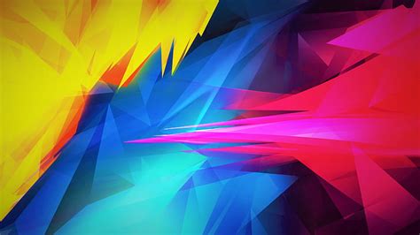 HD wallpaper: abstract, blue, yellow, red, pink, purple, orange ...