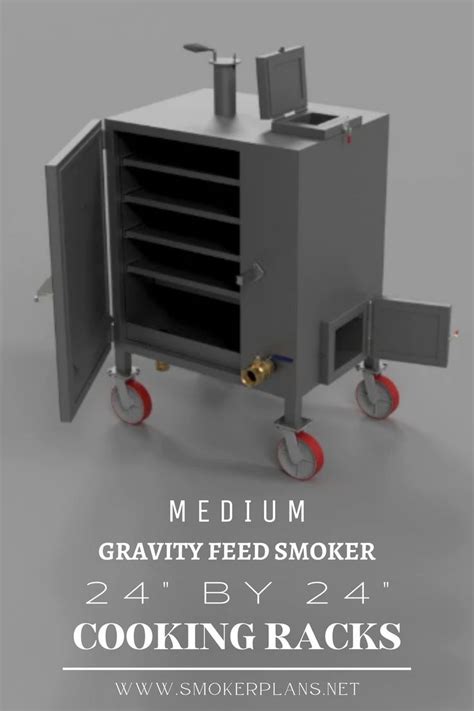 Medium Gravity Feed Smoker 24" By 24" Cooking Racks | Diy smoker ...