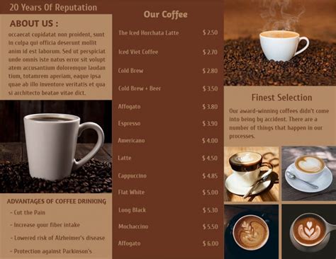 Cafe Menu Design Ideas & Examples