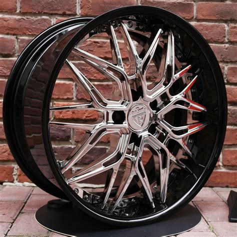 2024 Ford Mustang Wheels-19inch Custom Black&Blue Concave Rims