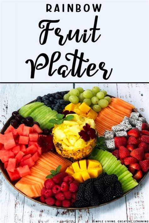 Rainbow Fruit Platter - Simple Living. Creative Learning