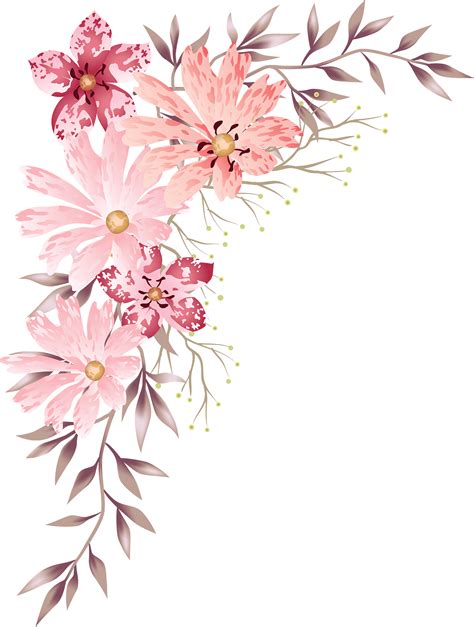 Pink watercolor flower isolated | Flower png images, Flower lockscreen ...