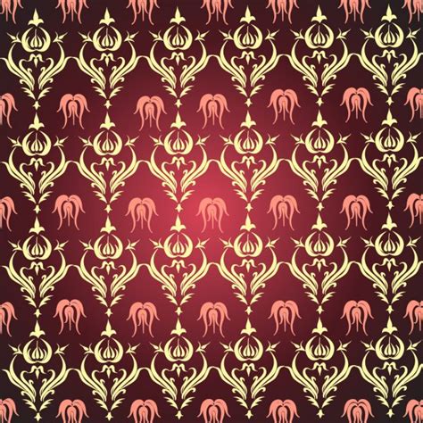 Vintage burgundy background pattern on a dark background — Stock Vector ...