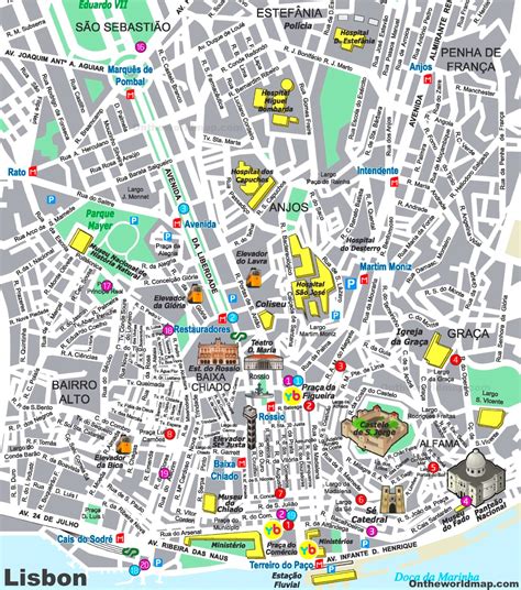 Lisbon City Centre Map - Ontheworldmap.com