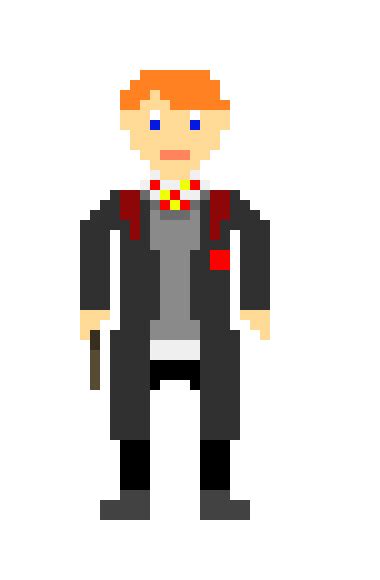 Pixel Art Ron Weasley Facile - Pixel Art Grid Gallery