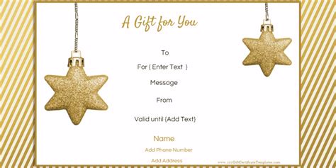 Free Editable Christmas Gift Certificate Template | 23 Designs