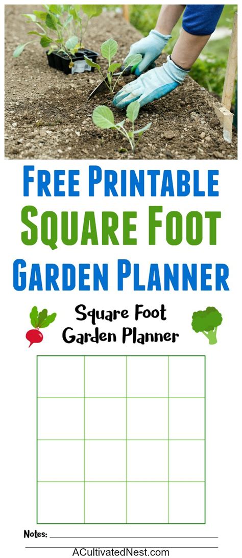 Square Foot Garden Planner Printable - Printable Word Searches