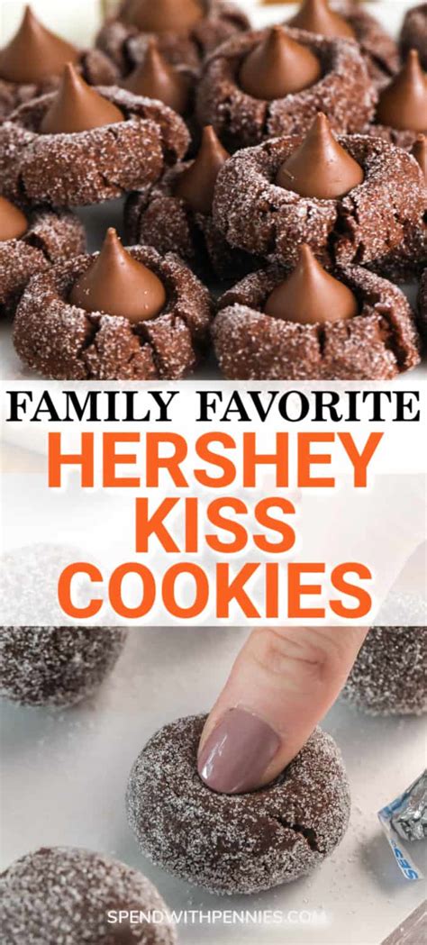 Hershey Kiss Cookies {Chocolate Sugar Cookies} - Spend With Pennies