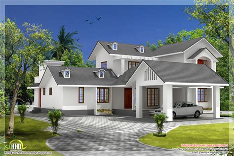 5 bedroom house with gable roof type design - Kerala Home Design and ...