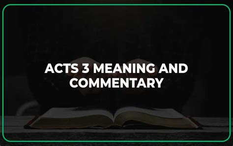 Acts 3 Meaning and Commentary - Scripture Savvy