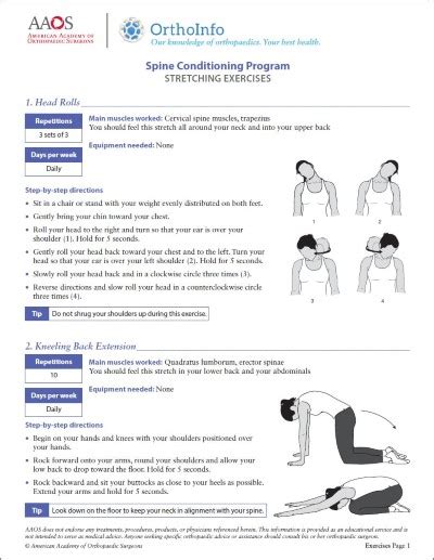 aaos neck pain exercises pdf - Love Crooks