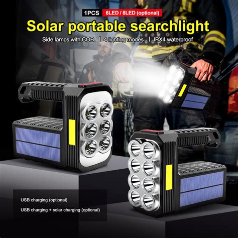 Solar Rechargeable Torch with built-in Solar Panel HX-6-8