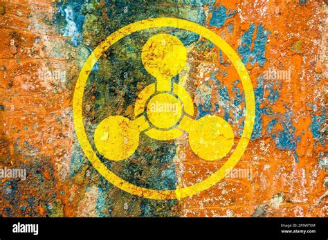 Chemical weapons symbol on a rust metal plate Stock Photo - Alamy