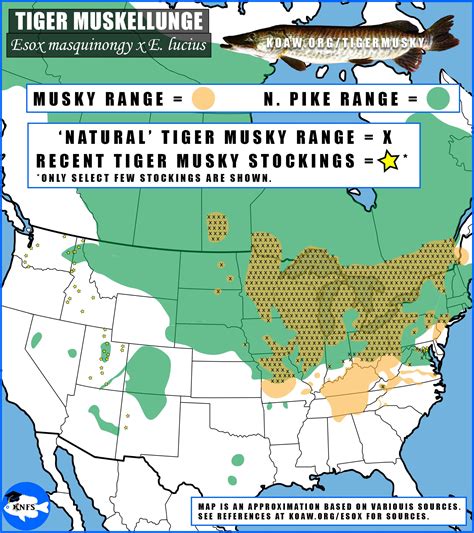 Muskie Range Map