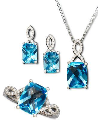 Blue Topaz (7-1/2 ct. t.w.) and White Topaz Accent Jewelry Set in ...