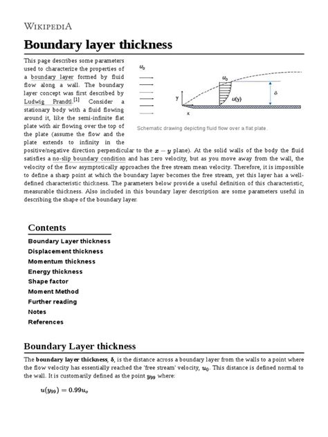 Boundary Layer Thickness PDF | PDF | Boundary Layer | Fluid Dynamics