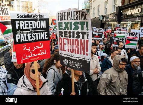 London, UK. 7 April 2023. Protest outside Israeli Embassy in London ...