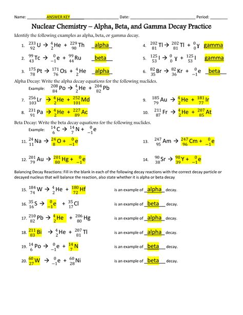 Alpha Beta Gamma Decay