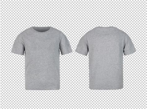 Premium PSD | Grey kids t shirt front and back mockup