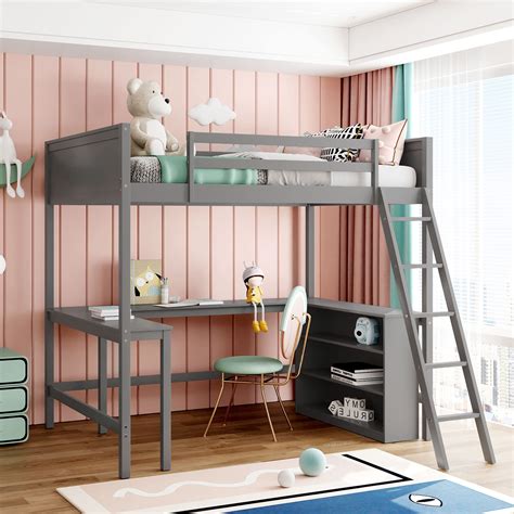 Kids Loft Bed With Desk And Storage