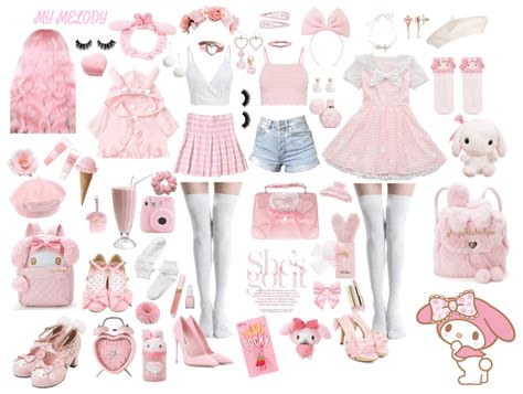 Sanrio my melody inspired pink fashion set. Discover outfit ideas for ...